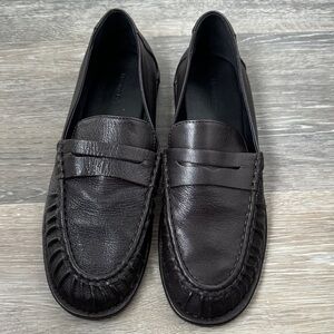 Women’s Dark Brown Leather Penny Loafers